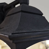 Elegant Black Chapel Down Outdoor Wall Lantern