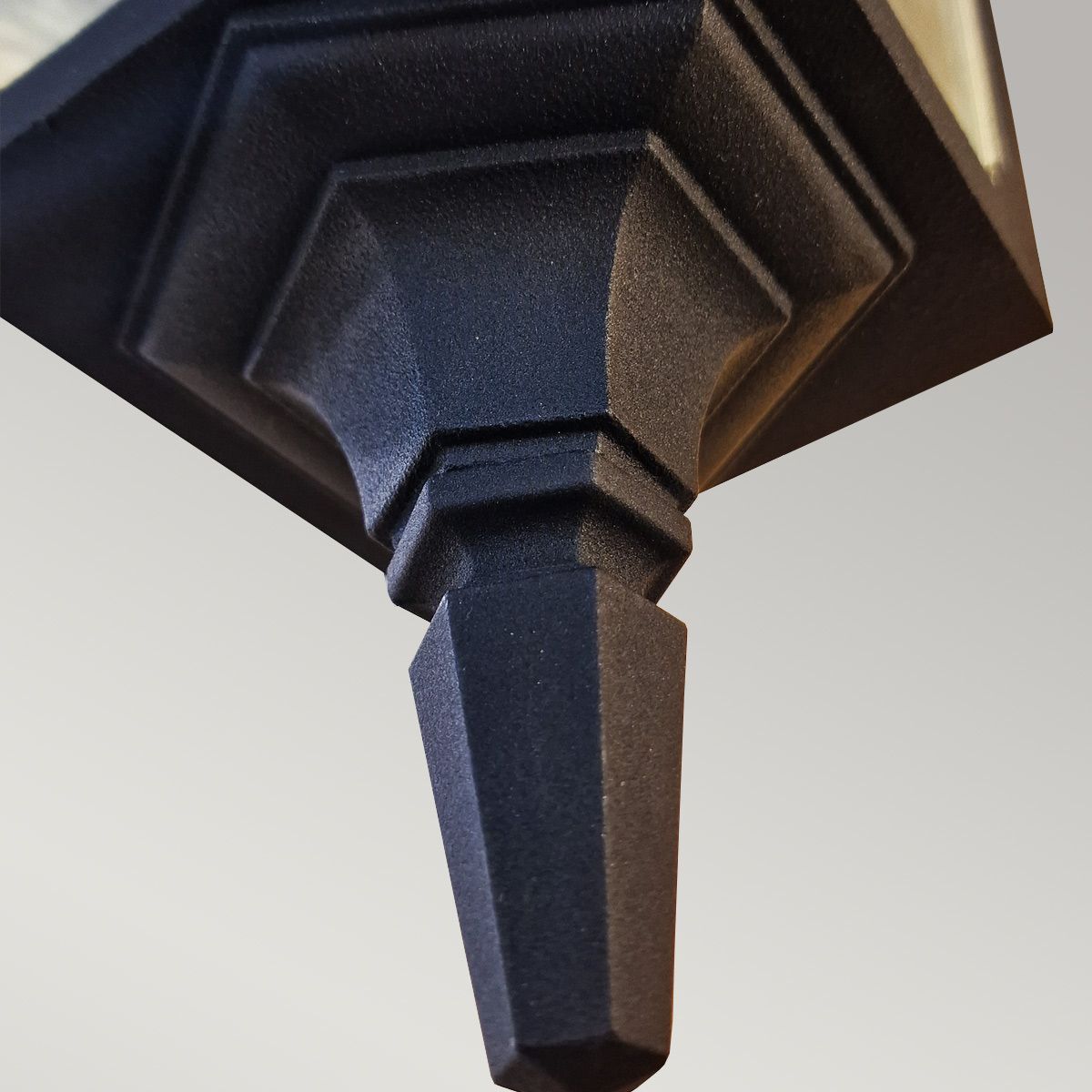 Elegant Black Chapel Down Outdoor Wall Lantern