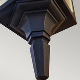 Elegant Black Chapel Down Outdoor Wall Lantern