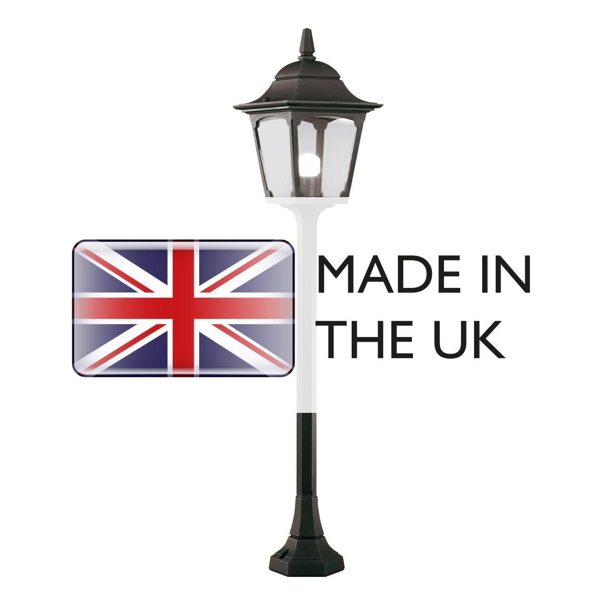 Elegant Black Chapel Pillar Lantern