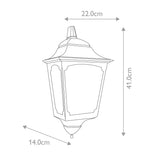 Elegant Black Chapel Half Lantern