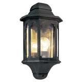 Elegant Black Chapel Half-Lantern Fixture