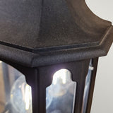 Elegant Black Chapel Half-Lantern Fixture