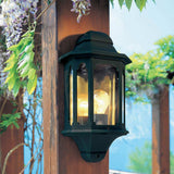 Elegant Black Chapel Half-Lantern Fixture