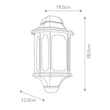 Elegant Black Chapel Half-Lantern Fixture