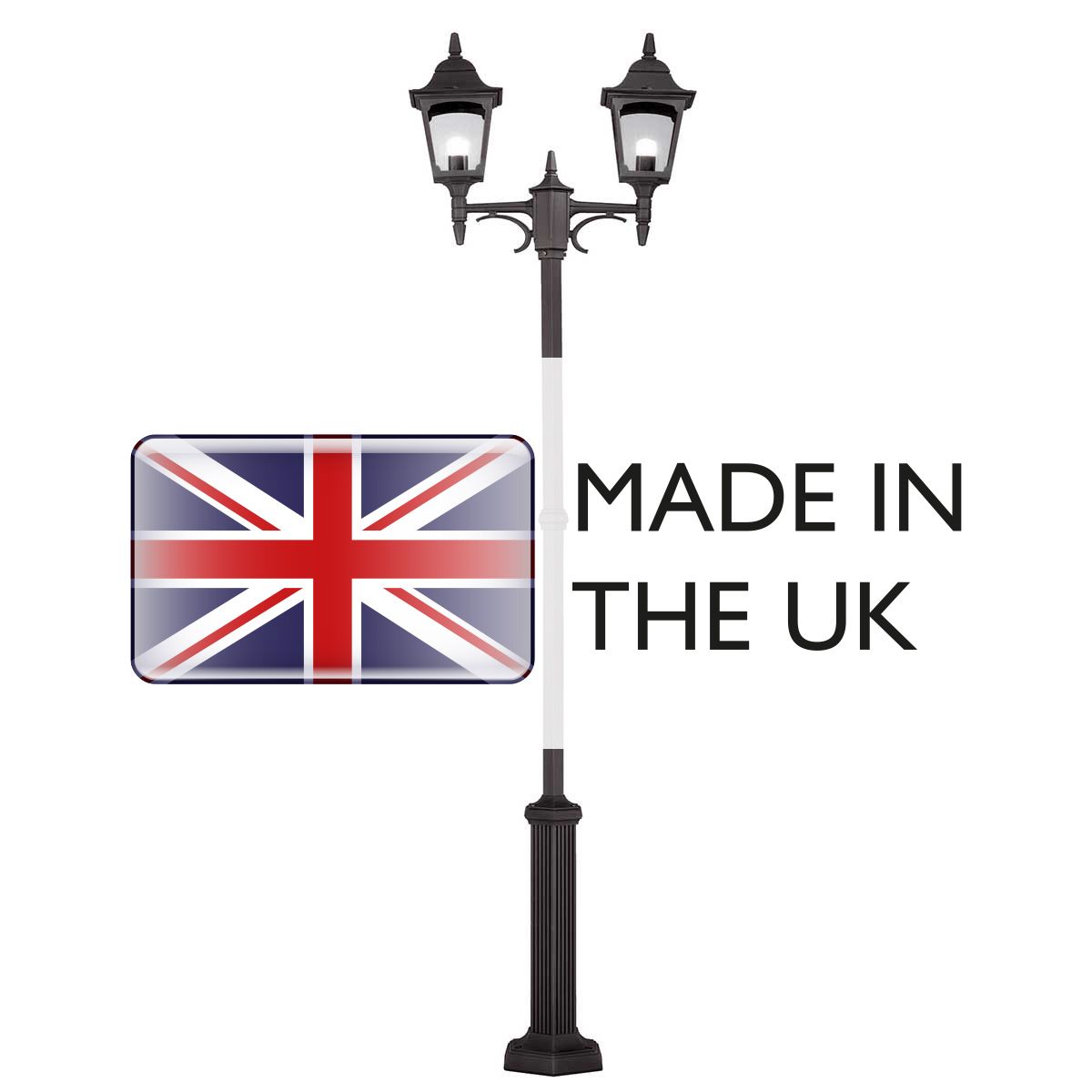 Chapel Black Twin Post Outdoor Lantern