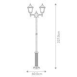 Chapel Black Twin Post Outdoor Lantern