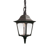 Chapel 1 Light Chain Lantern Black