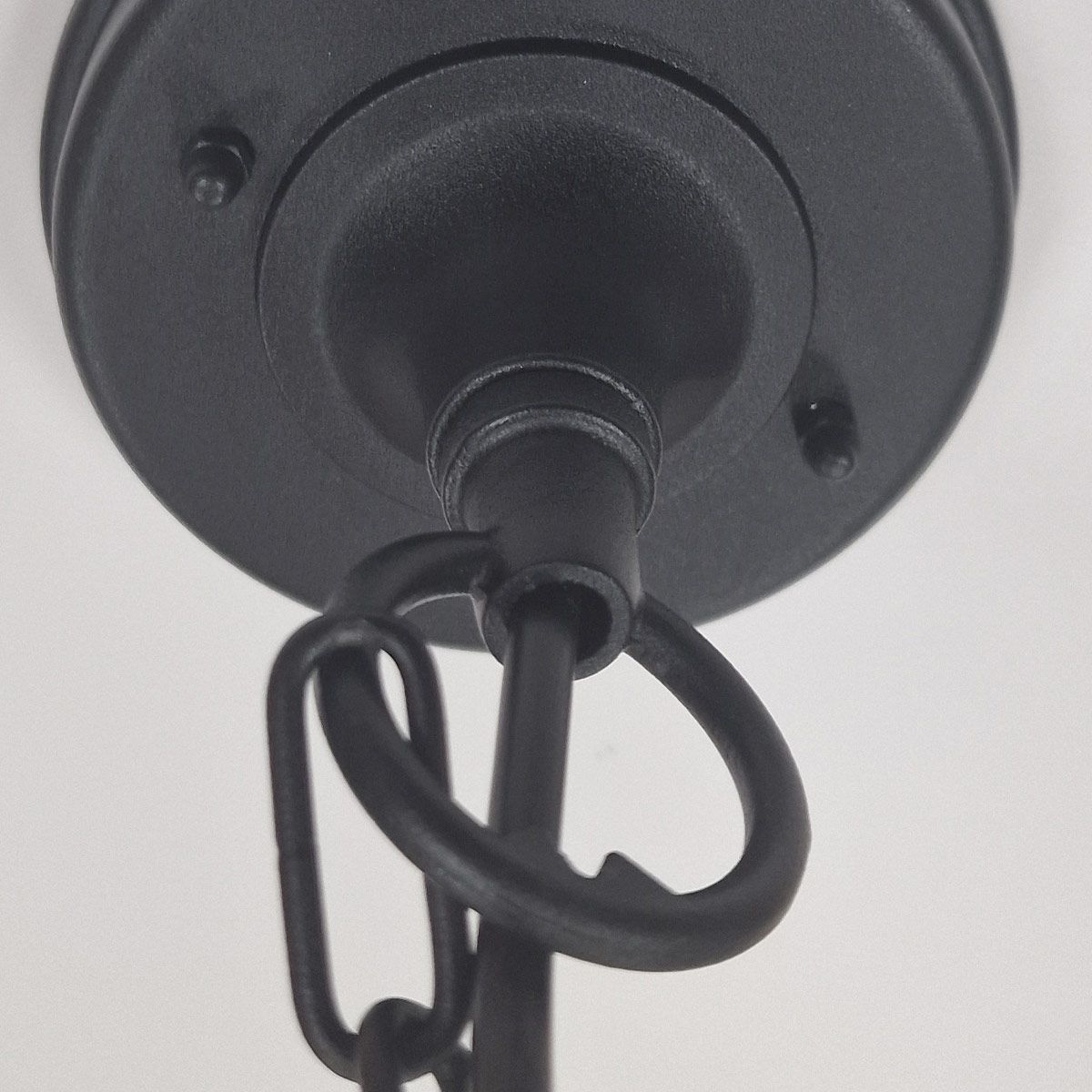 Chapel 1 Light Chain Lantern Black