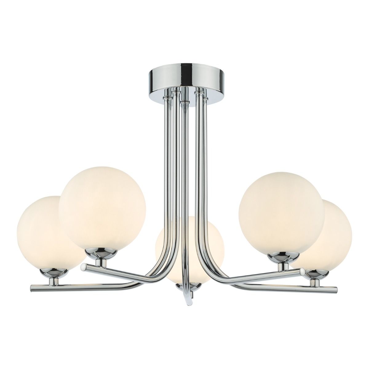 Cradle 5 Light Semi Flush Polished Chrome Frame Only