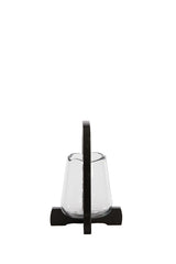Cyclone Lantern Ø18x26.5 cm Anosy Glass Clear with Black Wood