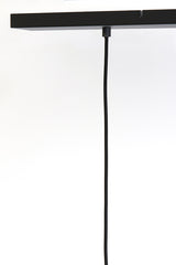 Suspended Trio Pendant Light with Black Frame and Smoked Glass Globes