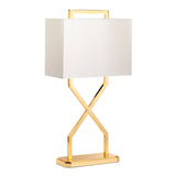 Cross Table Lamp - Ivory shade Polished Gold