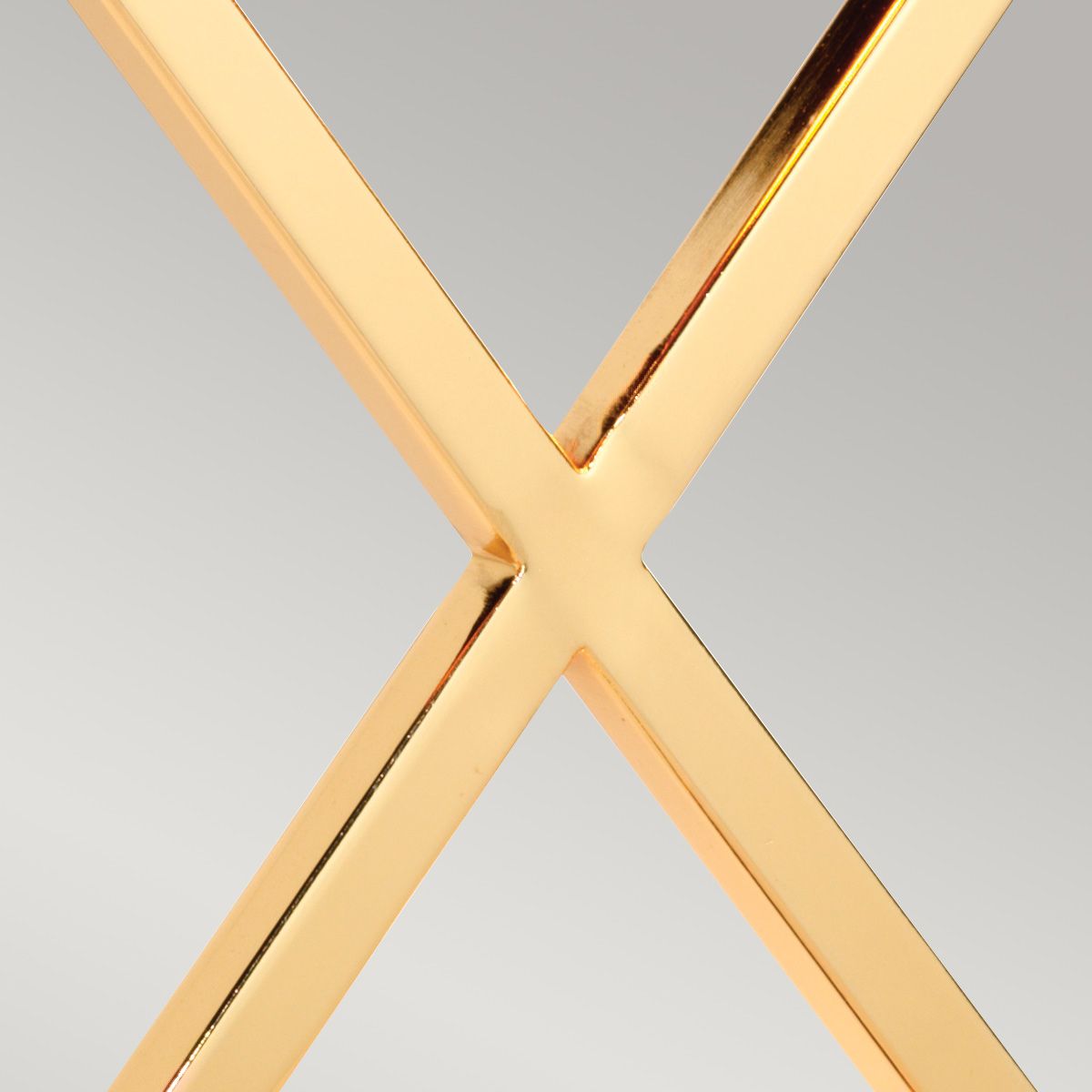 Cross Table Lamp - Ivory shade Polished Gold