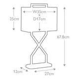 Cross Table Lamp - Ivory shade Polished Gold