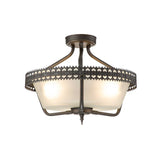 Iron Gate 3-Light Crown Pendant/Semi-Flush