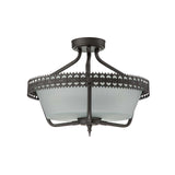 Iron Gate 3-Light Crown Pendant/Semi-Flush