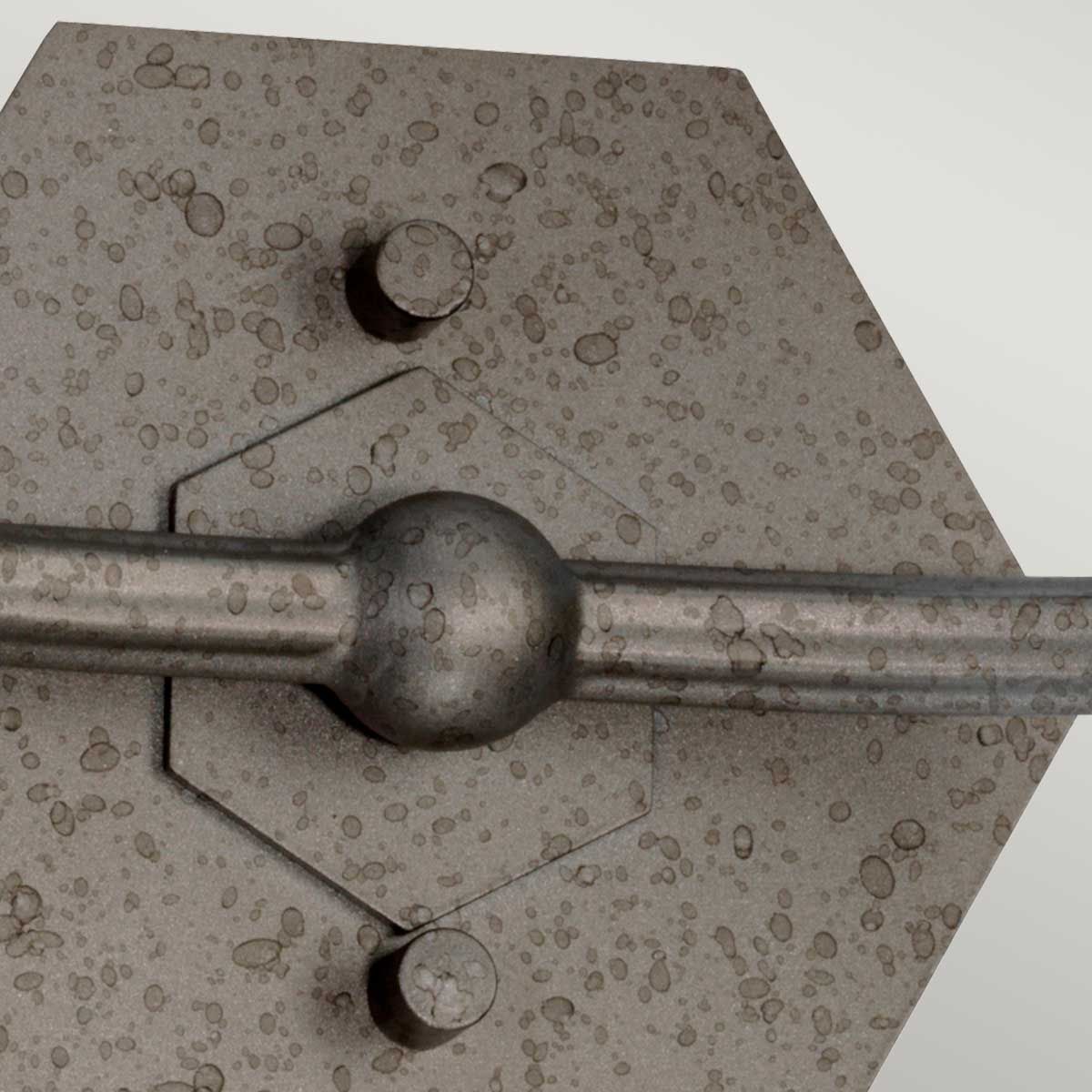 Iron Gate Elegance: Crown Dual Light Wall Fixture