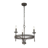 Regal Tri-Light Chandelier - Iron Gate Finish