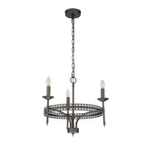 Regal Tri-Light Chandelier - Iron Gate Finish