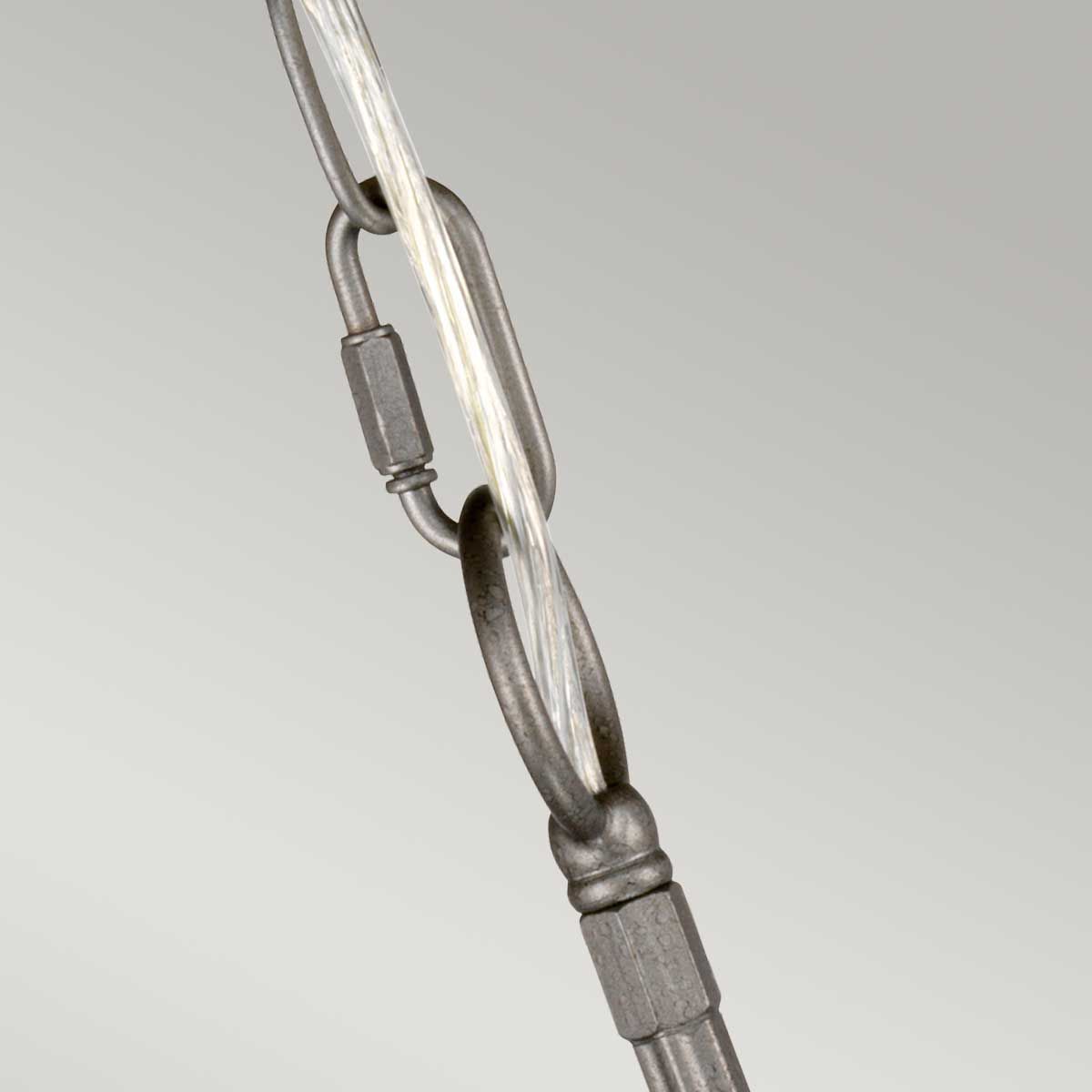 Crown Hexagon 6-Light Chandelier - Iron Gate Finish