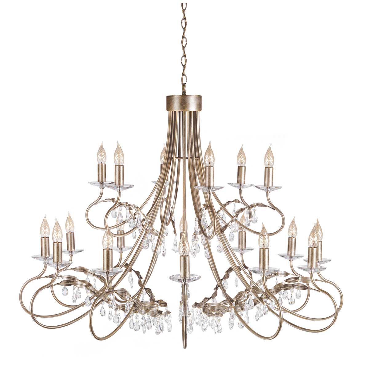 Christina 18 Light Luxury Chandelier in Silver and Gold