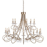 Christina 18 Light Luxury Chandelier in Silver and Gold