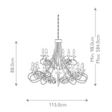 Christina 18 Light Luxury Chandelier in Silver and Gold