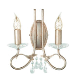 Elegance Dual Bulb Wall Sconce in Silver and Gold