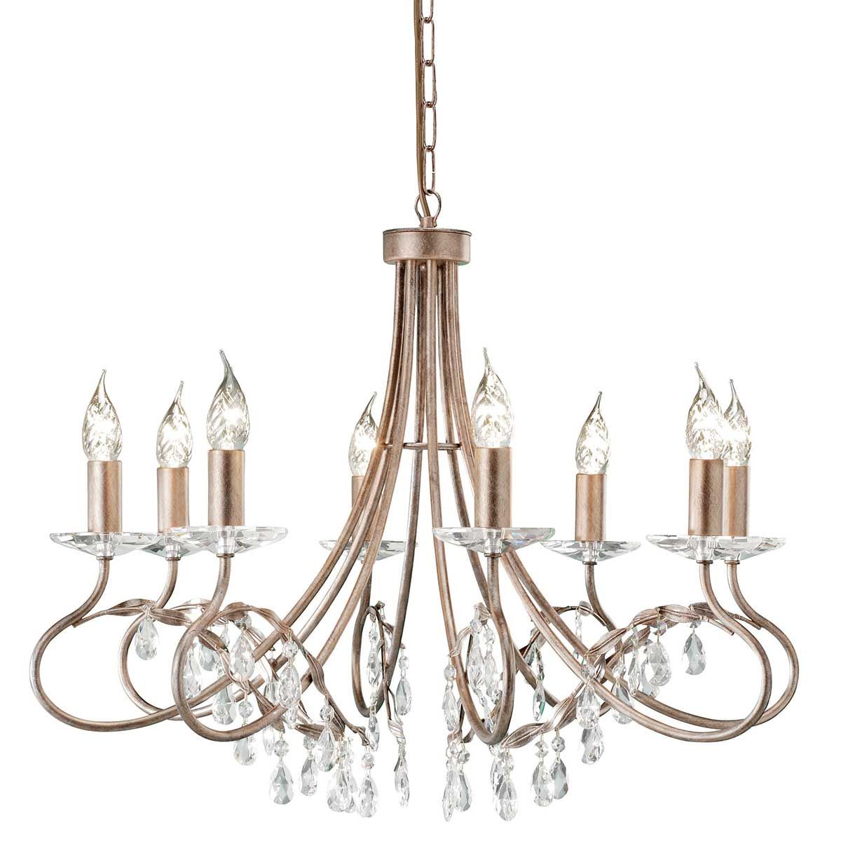 Christina Luxury Crystal Chandelier with Silver and Gold Finish