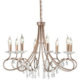 Christina Luxury Crystal Chandelier with Silver and Gold Finish