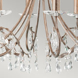 Christina Luxury Crystal Chandelier with Silver and Gold Finish