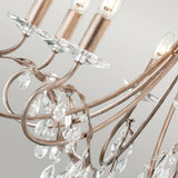Christina Luxury Crystal Chandelier with Silver and Gold Finish