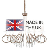 Christina Luxury Crystal Chandelier with Silver and Gold Finish