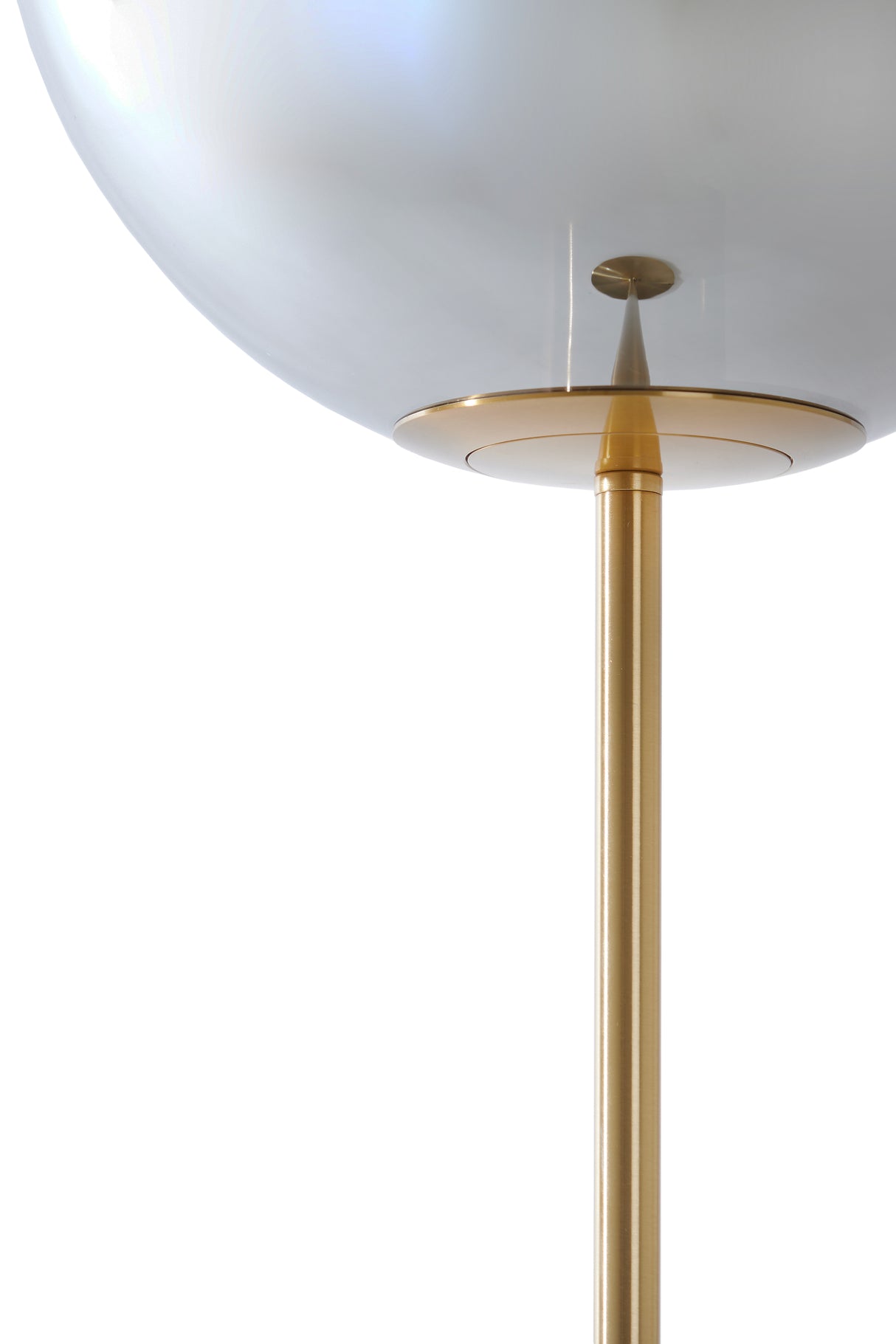 Elegant Medina Glass Floor Lamp - Smoke and Gold Finish, 160 cm