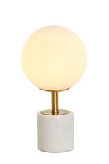 Elegant Medina Table Lamp with Antique Bronze and Frosted White Glass – 20x35 cm
