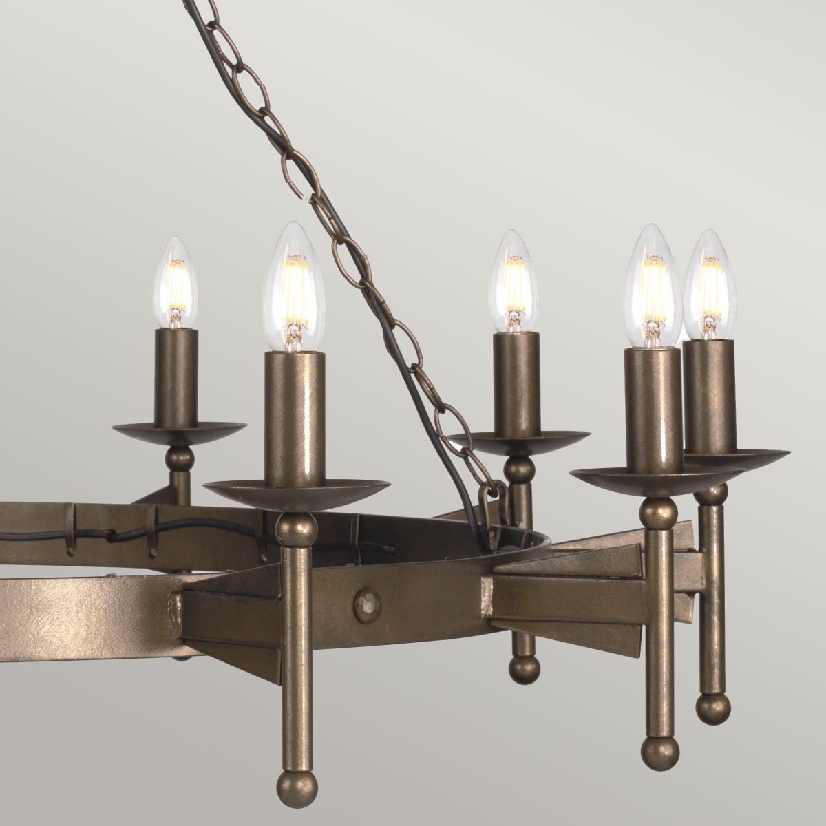 Cromwell Medieval Inspired 18 Light Iron Chandelier