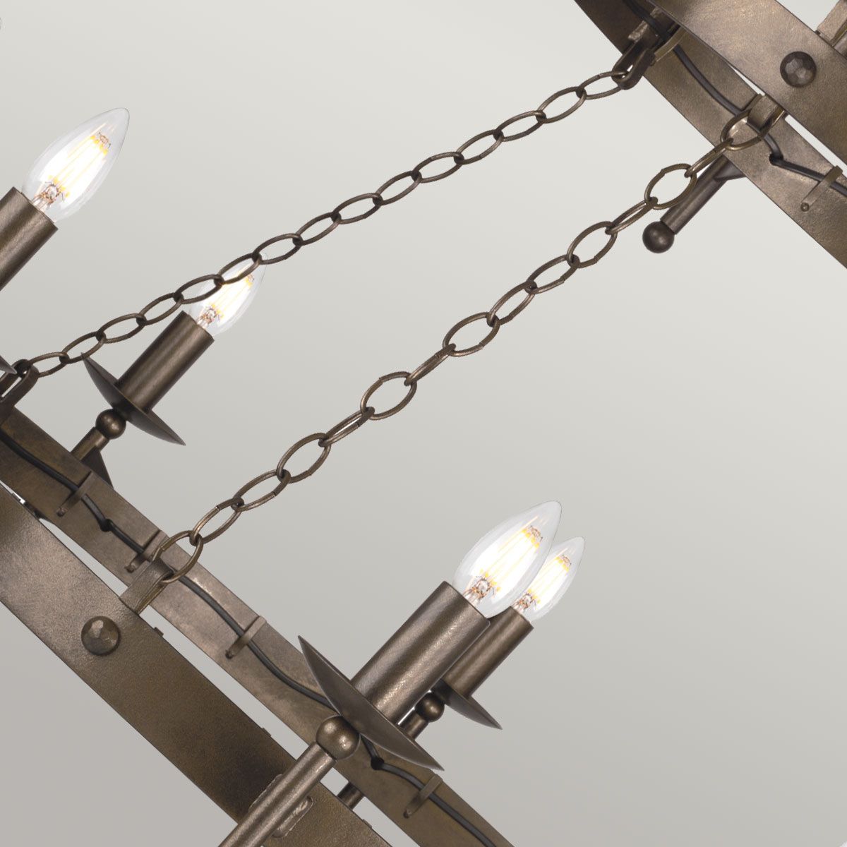 Cromwell Medieval Inspired 18 Light Iron Chandelier