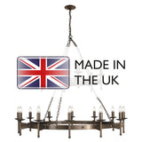Cromwell Medieval Inspired 18 Light Iron Chandelier