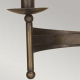 Cromwell Dual-Light Wrought Iron Wall Sconce in Antique Bronze Finish