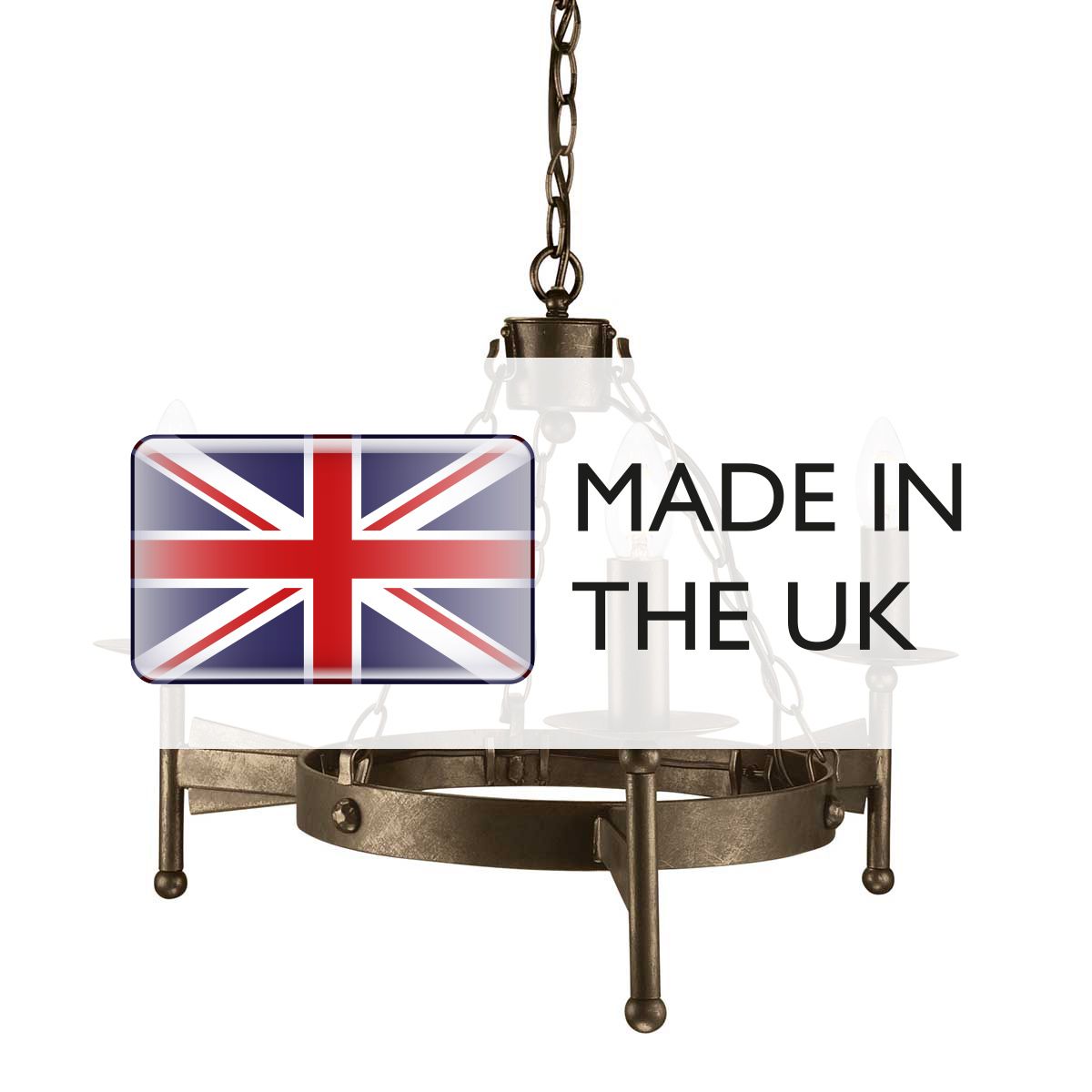 Cromwell Hand-Forged Wrought Iron Chandelier