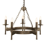 Cromwell Hand-Forged Iron Chandelier in Old Bronze Finish