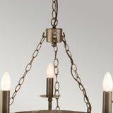 Cromwell Hand-Forged Iron Chandelier in Old Bronze Finish