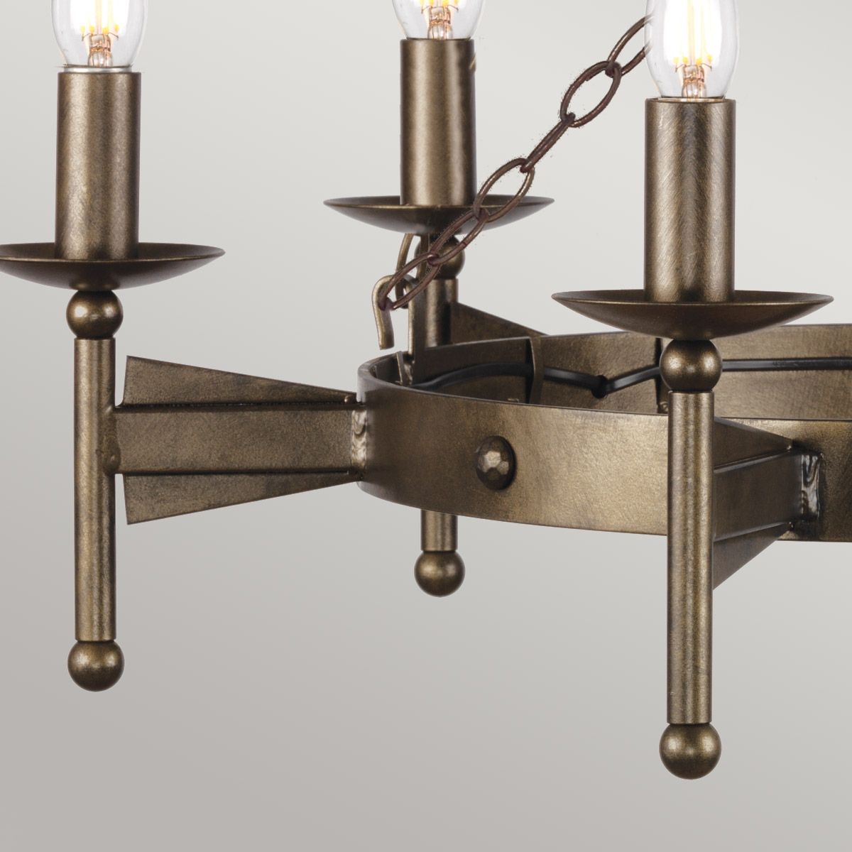 Cromwell Medieval Wrought Iron Chandelier