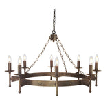 Cromwell Medieval Wrought Iron Ceiling Chandelier