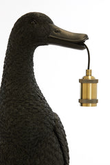 Elegant Black Duck Table Lamp 32x31x65 cm