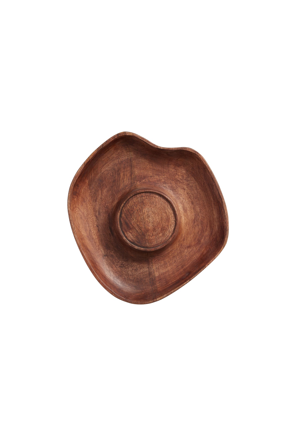 Rustic Lagao Wood Candle Holder 24.5x24.5x4 cm