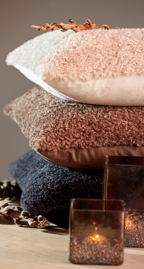 Cozy Square Pillow in Earthy Brown Tone