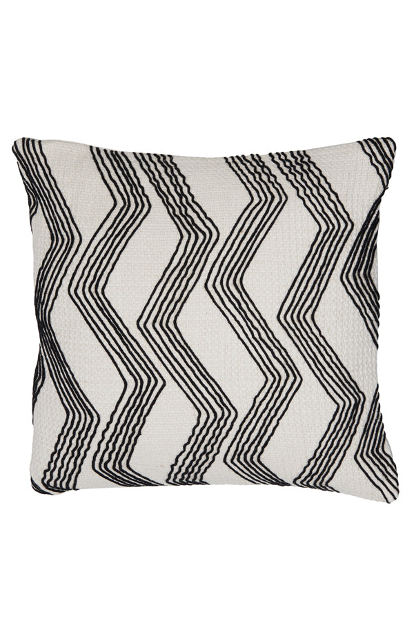Beige & Black Mackey Cushion 45x45 cm