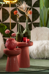 Pink Morita Glass Tealight Holder 7x7 cm
